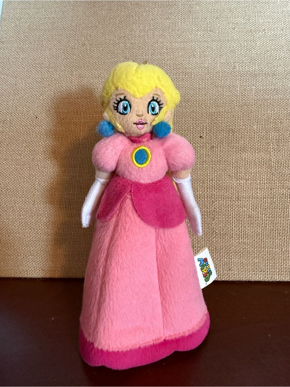 Plush Princess Peach Doll - Pink Plush Dress, Yellow Hair